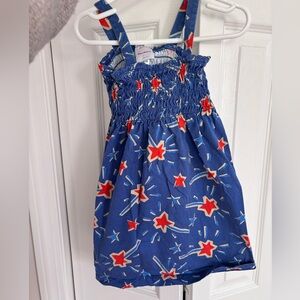 Hanna Andersson Blue Dress with Red Stars
